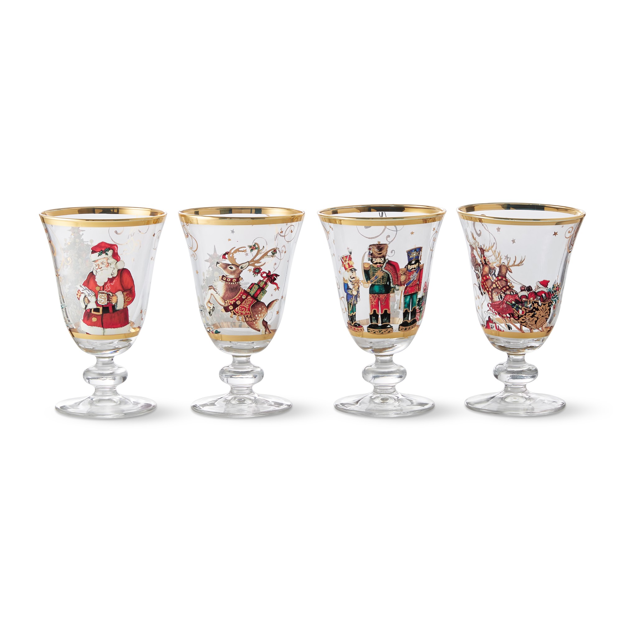 OPEN BOX: 'Twas the Night Before Christmas Goblets Mixed, Set of 4