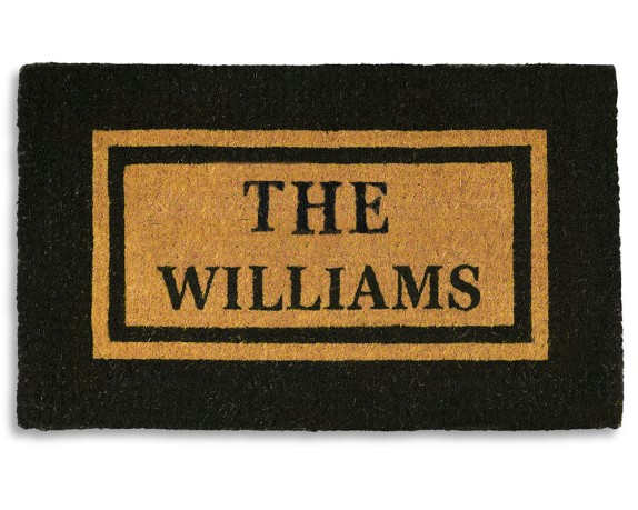 Personalized Double Border Doormat- "The Browns"