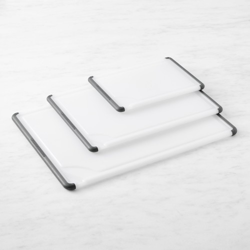 Williams Sonoma Synthetic Prep Cutting Board with Wells and Grippers, Set of 3