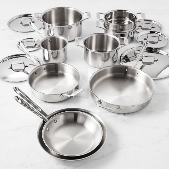 All-Clad d5 Stainless-Steel 15-Piece Cookware Set | Williams Sonoma