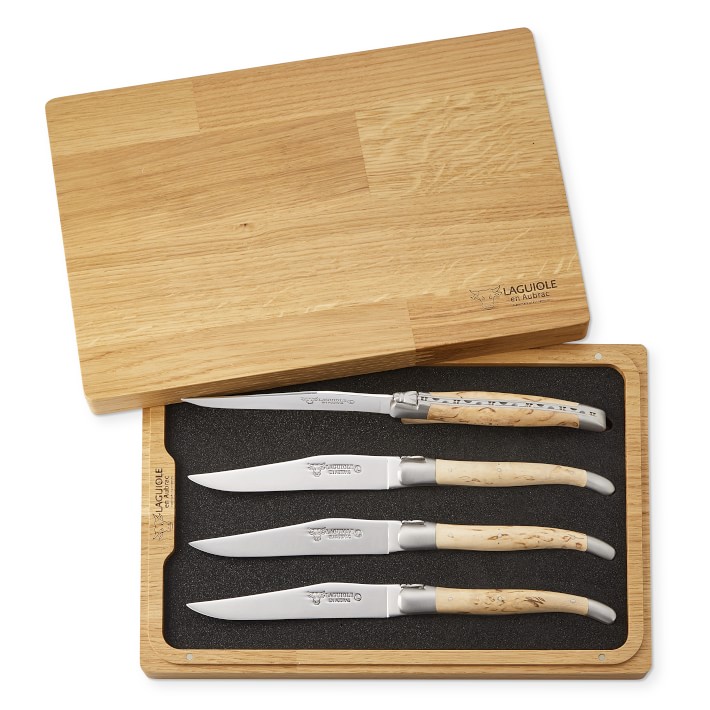 Laguiole en Aubrac Birchwood Steak Knives, Set of 4