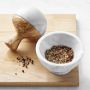 Williams Sonoma White Marble and Olivewood Mortar and Pestle