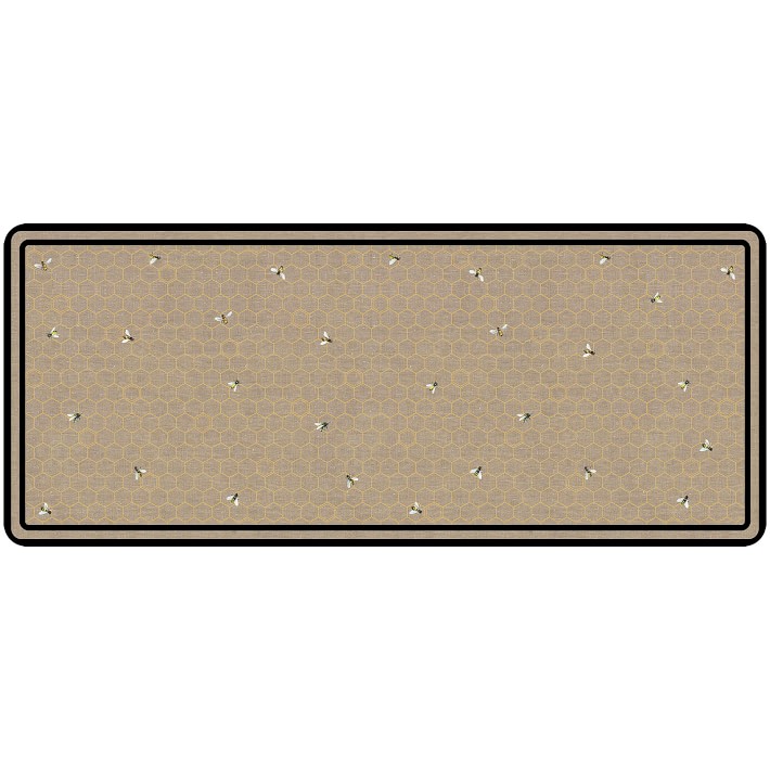 Cushioned Kitchen Mat- Bee Print