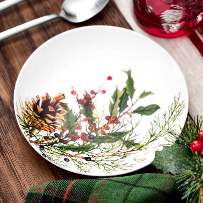 Woodland Berry Appetizer Plates, Set of 4, Mixed