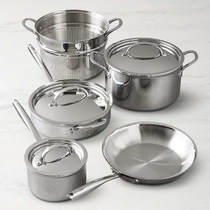 Williams Sonoma Thermo-clad&#8482; Stainless-Steel 8-Piece Cookware Set