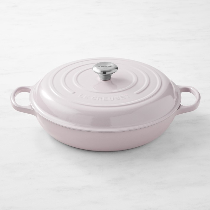 Le Creuset Signature Enameled Cast Iron Braiser, Shallot, 5 qt