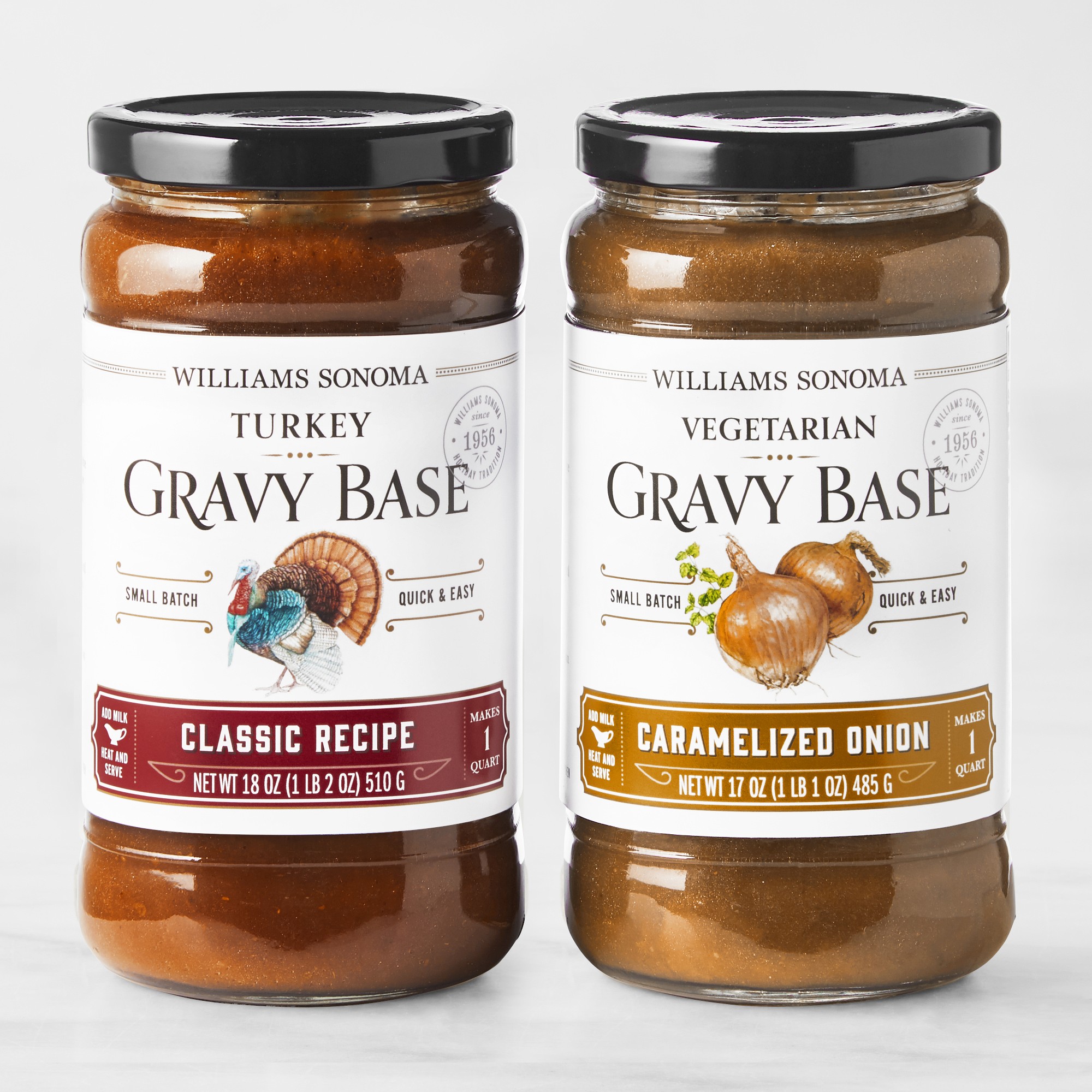 Williams Sonoma Classic Turkey Gravy Base & Caramelized Onion Gravy Base Set