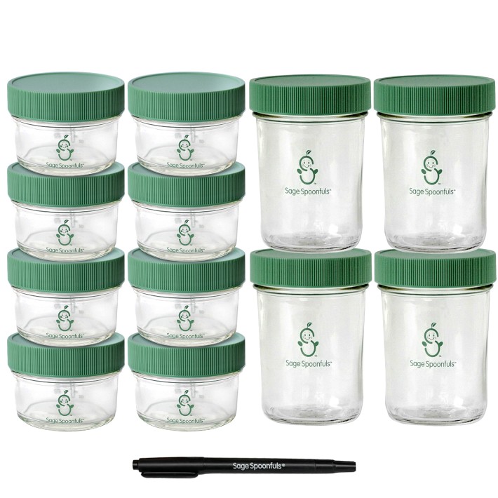 Sage Spoonfuls 12-Pack Glass Baby Food Jars