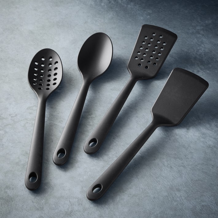 Open Kitchen by Williams Sonoma All Silicone Black Utensils, Set of 4