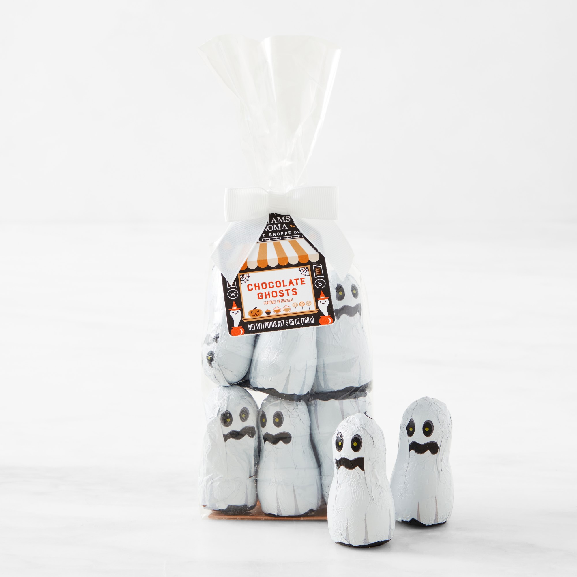 Williams Sonoma Large Foiled Chocolate Ghosts