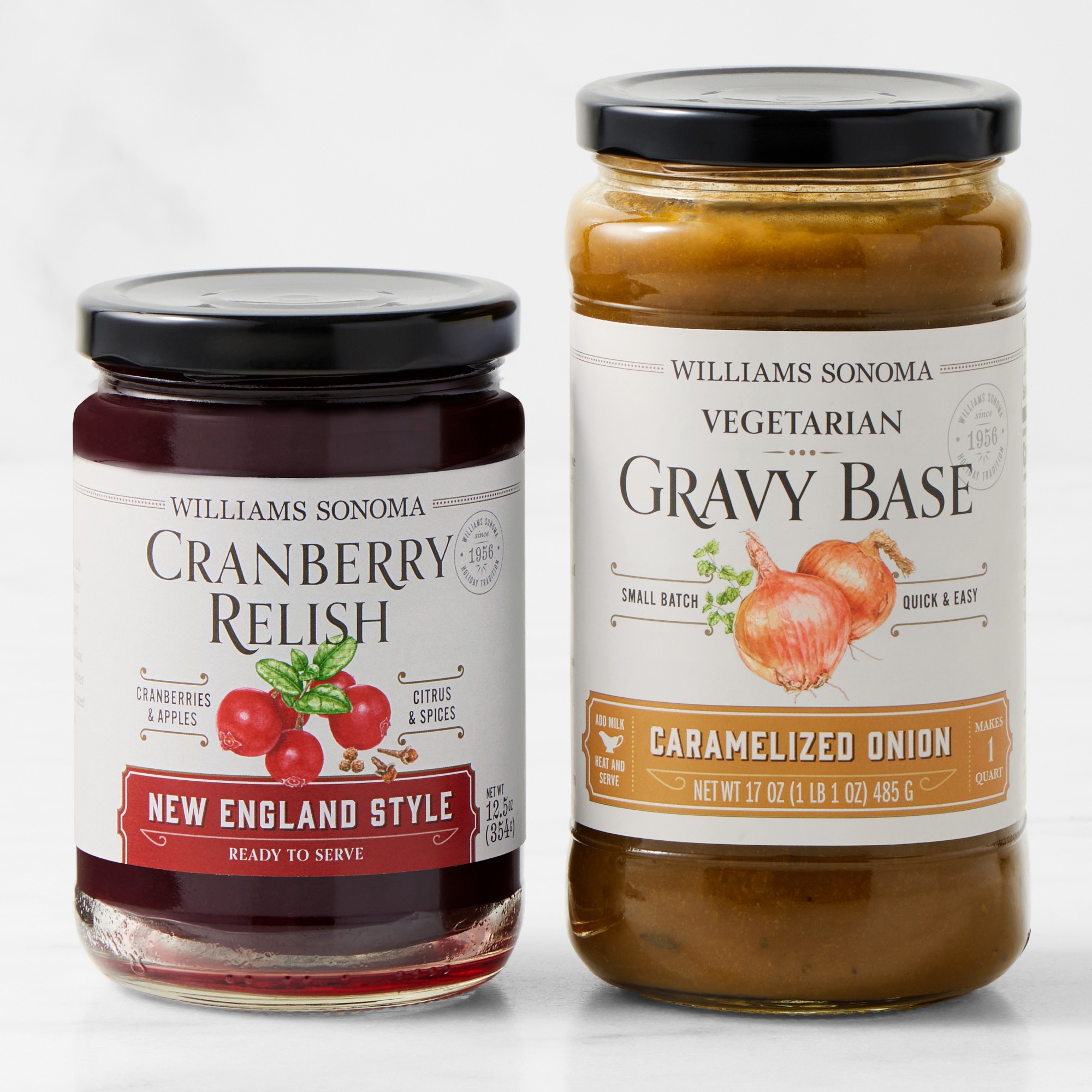 Williams Sonoma Cranberry Relish & Carmelized Onion Gravy Base Set