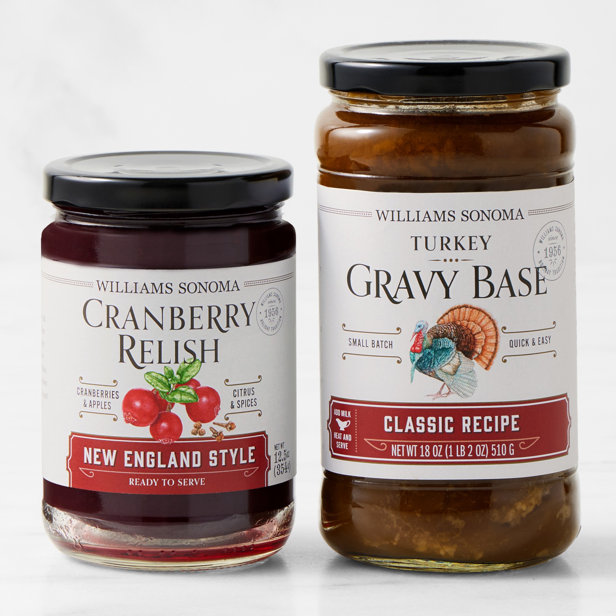 Williams Sonoma Cranberry Relish & Turkey Gravy Base Set