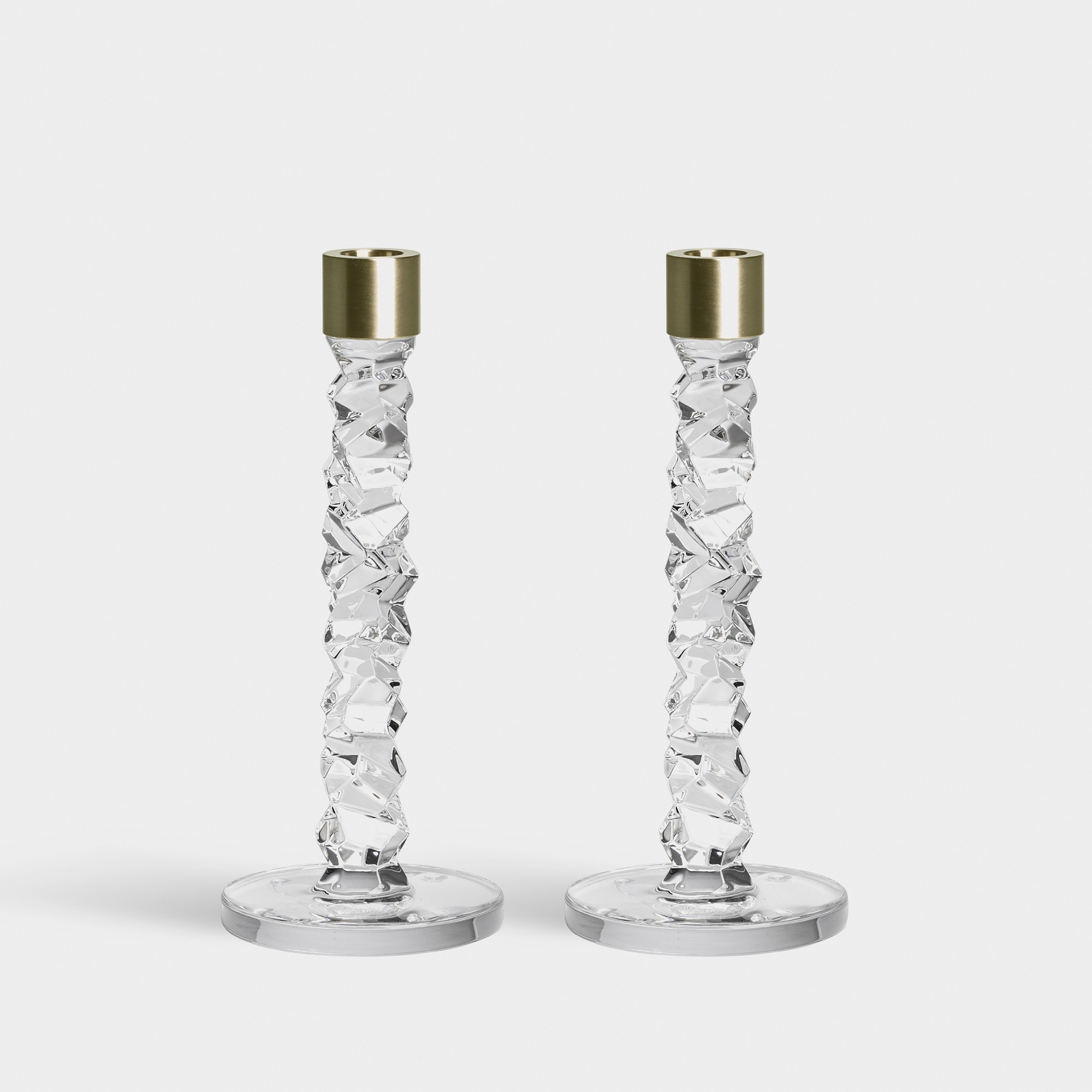 Orrefors Carat Candlestick, Set of 2