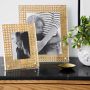 Rattan and Acrylic Block Picture Frames