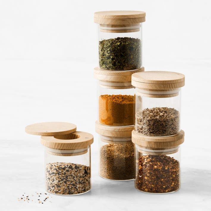 Hold Everything Stacking Spice Jar with Sifter | Set of 6