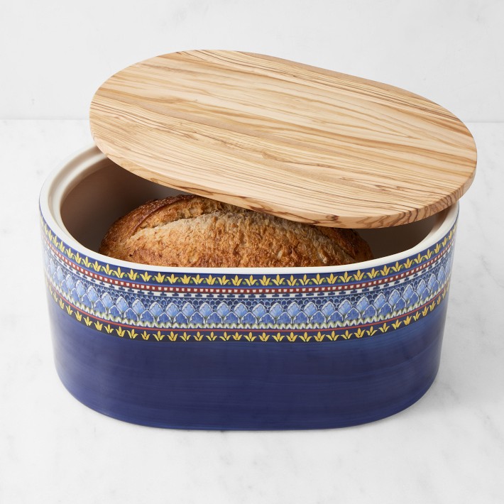 Williams Sonoma Sicily Ceramic Bread Box Williams Sonoma