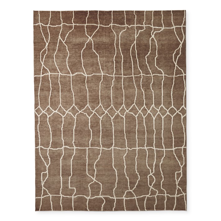 Moroccan Wave Hand Knotted Rug