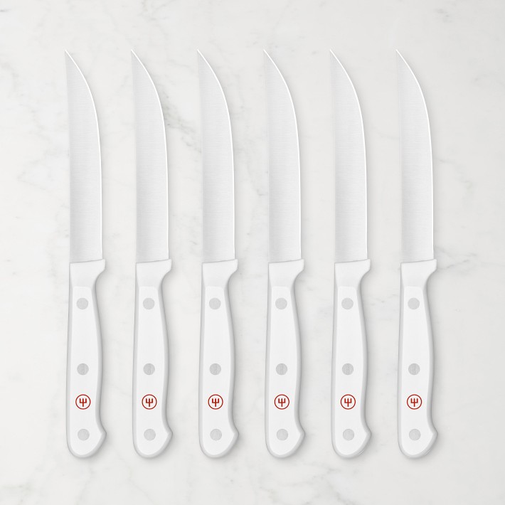 W&#252;sthof Gourmet White Steak Knives, Set of 6