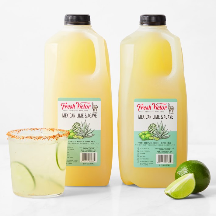 Fresh Victor Mexican Lime &amp; Agave Cocktail Mix, Set of 2, 64oz.