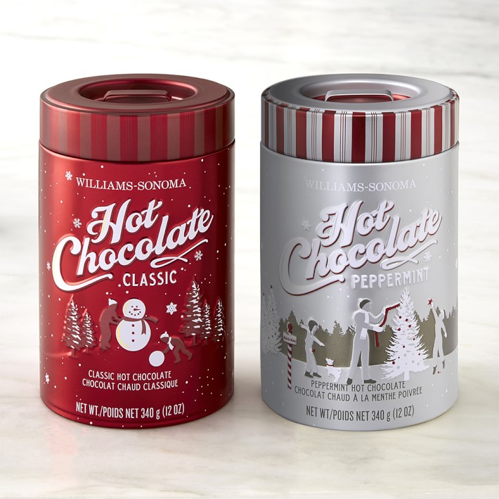 Williams Sonoma Peppermint Hot Chocolate & Classic Hot Chocolate, Set of 2