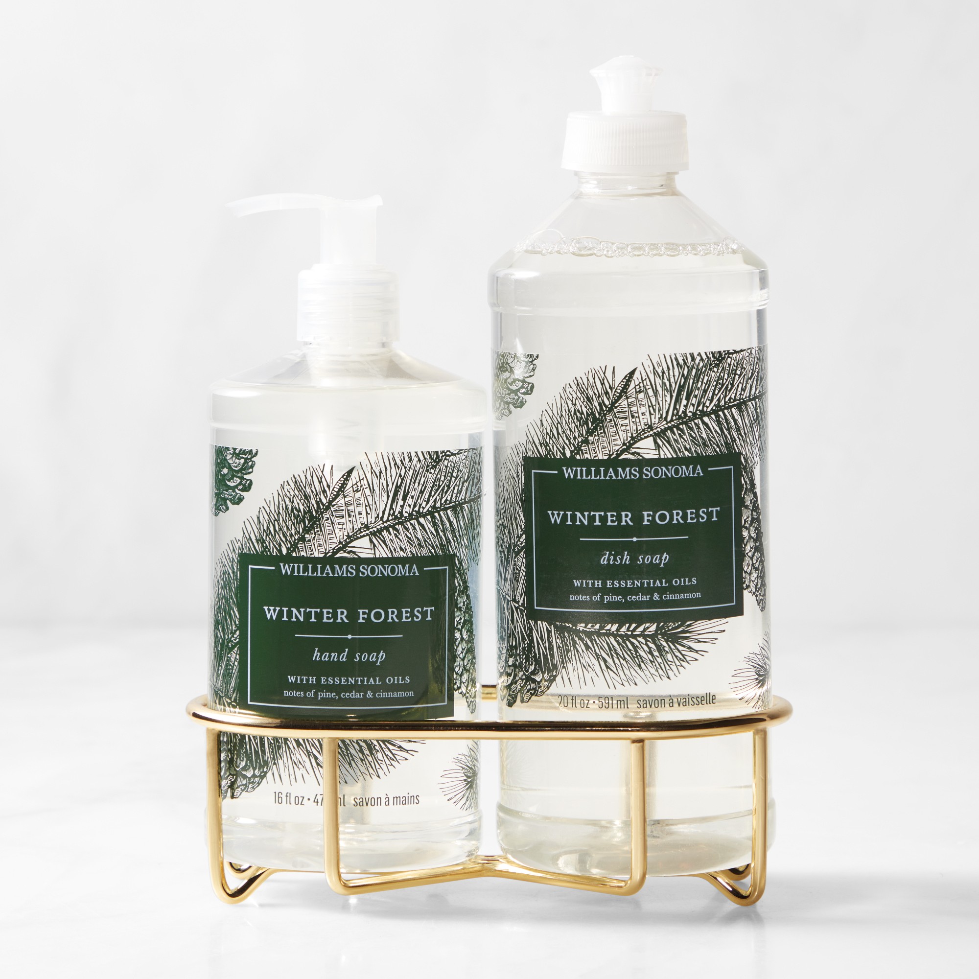 Williams Sonoma Winter Forest Hand Soap & Dish 3-Piece Set