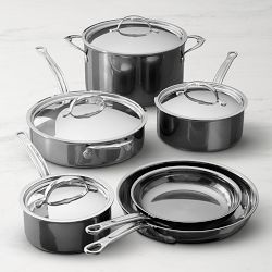 Hestan NanoBond® Titanium Stainless-Steel 10-Piece Cookware Set with Cleaner