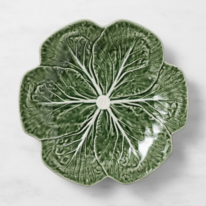 Bordallo Pinheiro Cabbage Dinner Plates, Set of 4