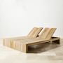 Larnaca Outdoor Natural Teak Double Chaise