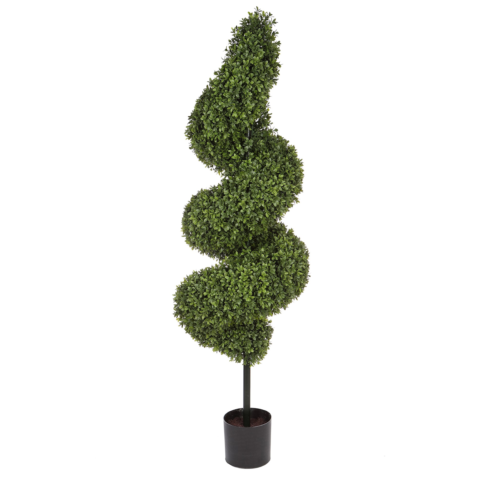 33" Faux Boxwood Spiral Tree, Indoor/Sheltered Outdoor