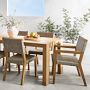 Larnaca Outdoor Natural Teak x All-Weather Weave Dining Side Chair