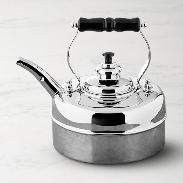 Simplex Kensington No 3 by Newey & Bloomer Chrome Traditional Tea Kettle |  Williams Sonoma