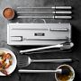 Williams Sonoma Stainless-Steel Handled 4-Piece BBQ Tool Set with Storage Case