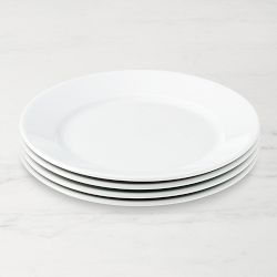 Apilco Très Grande Porcelain Salad Plates, White, Set of 4