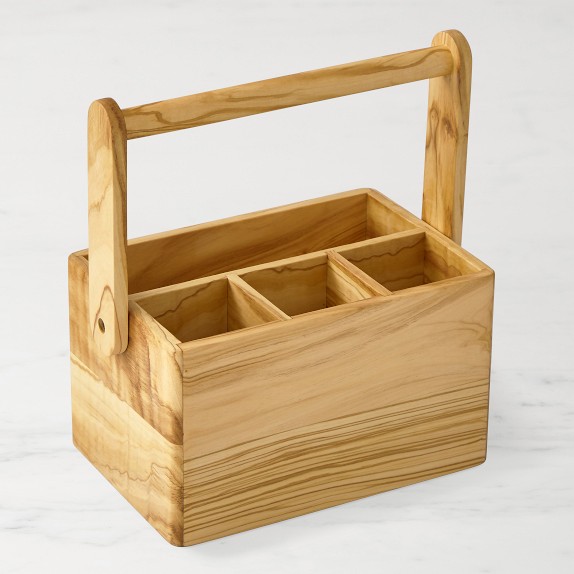 Olivewood Flatware Caddy | Williams Sonoma