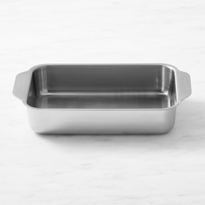 Williams Sonoma Thermo-Clad Stainless-Steel Ovenware Small Rectangular Baker, 12&quot;