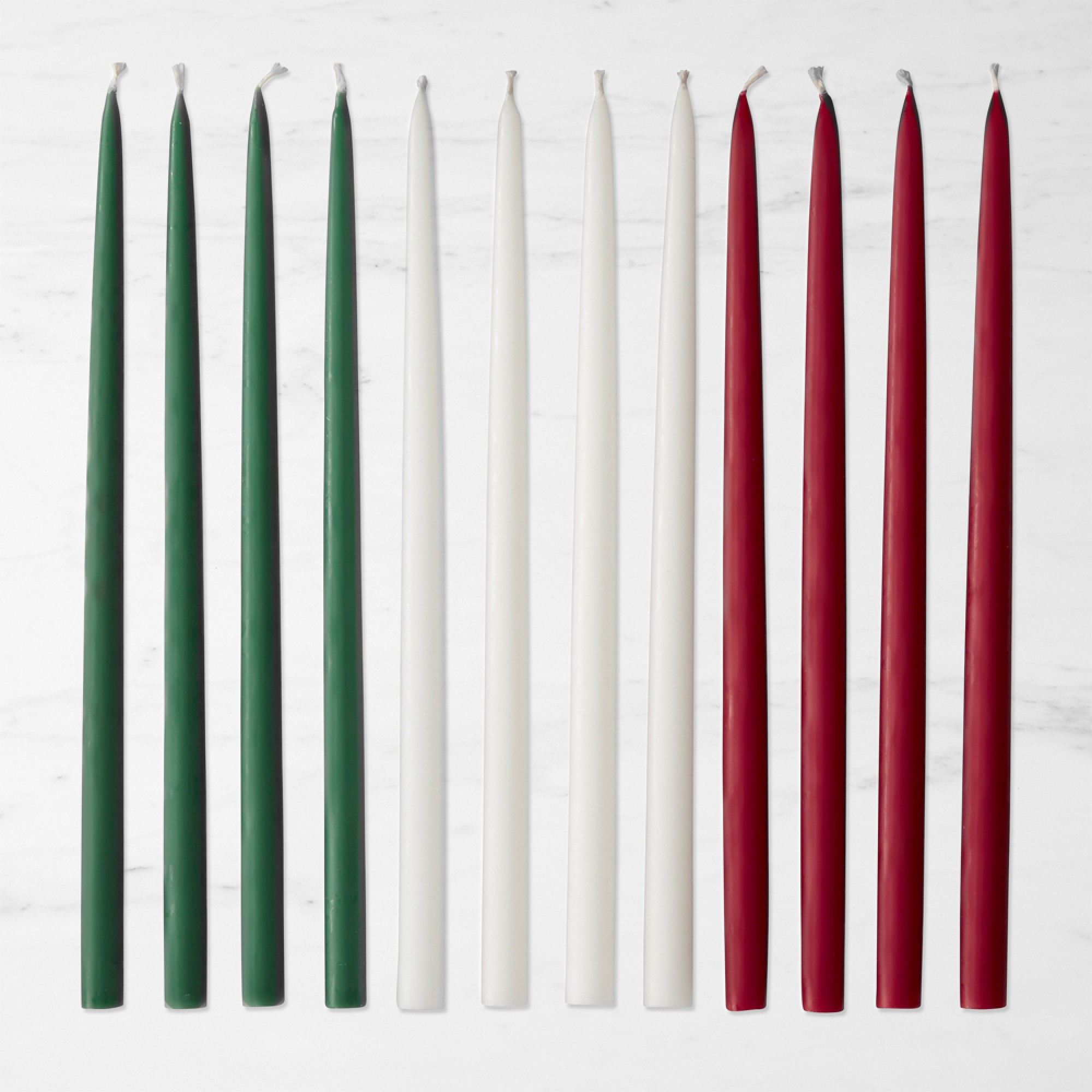 Holiday Tiny Taper Candles, Set of 12