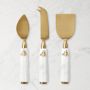 Marble Honeycomb Cheese Knives, Set of 3