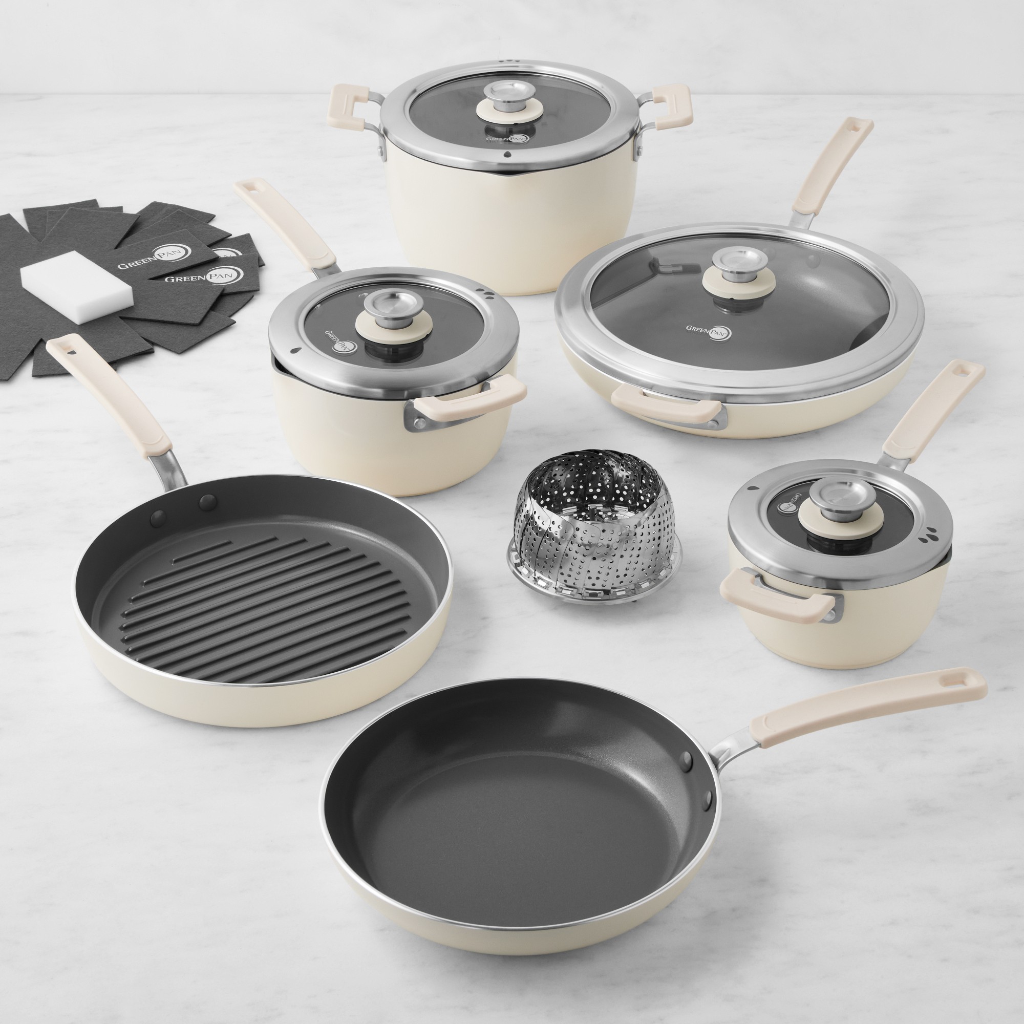 GreenPan™ Space Saving Stack Ceramic Nonstick 11-Piece Cookware Set