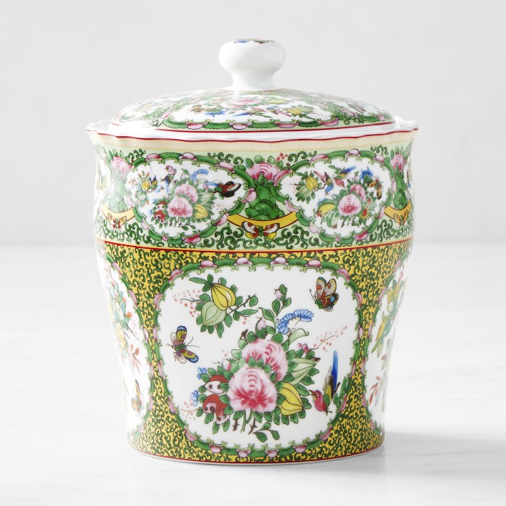 Williams Sonoma Famille Rose Porcelain Canisters