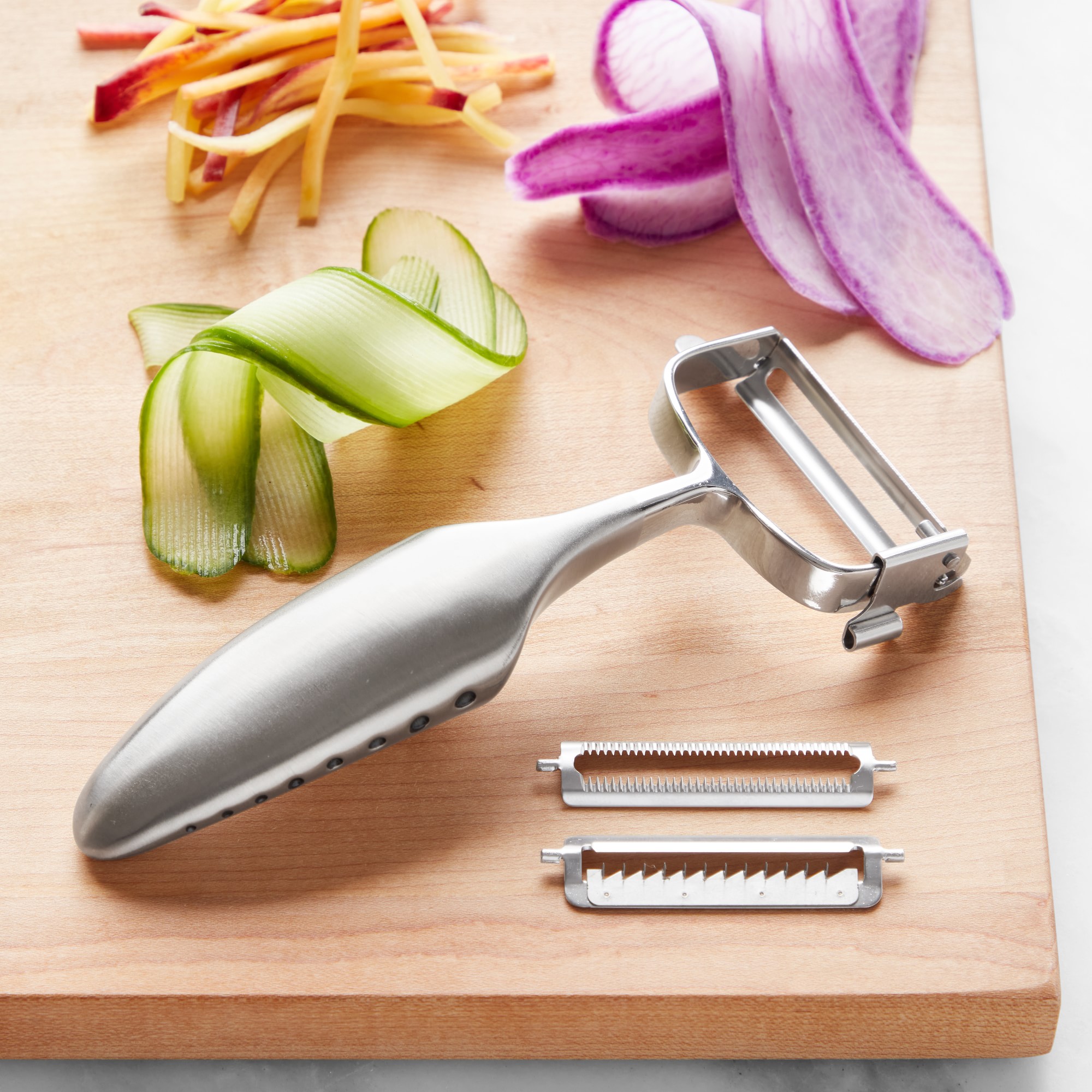 Global Vegetable Peeler with Interchangeable Blades