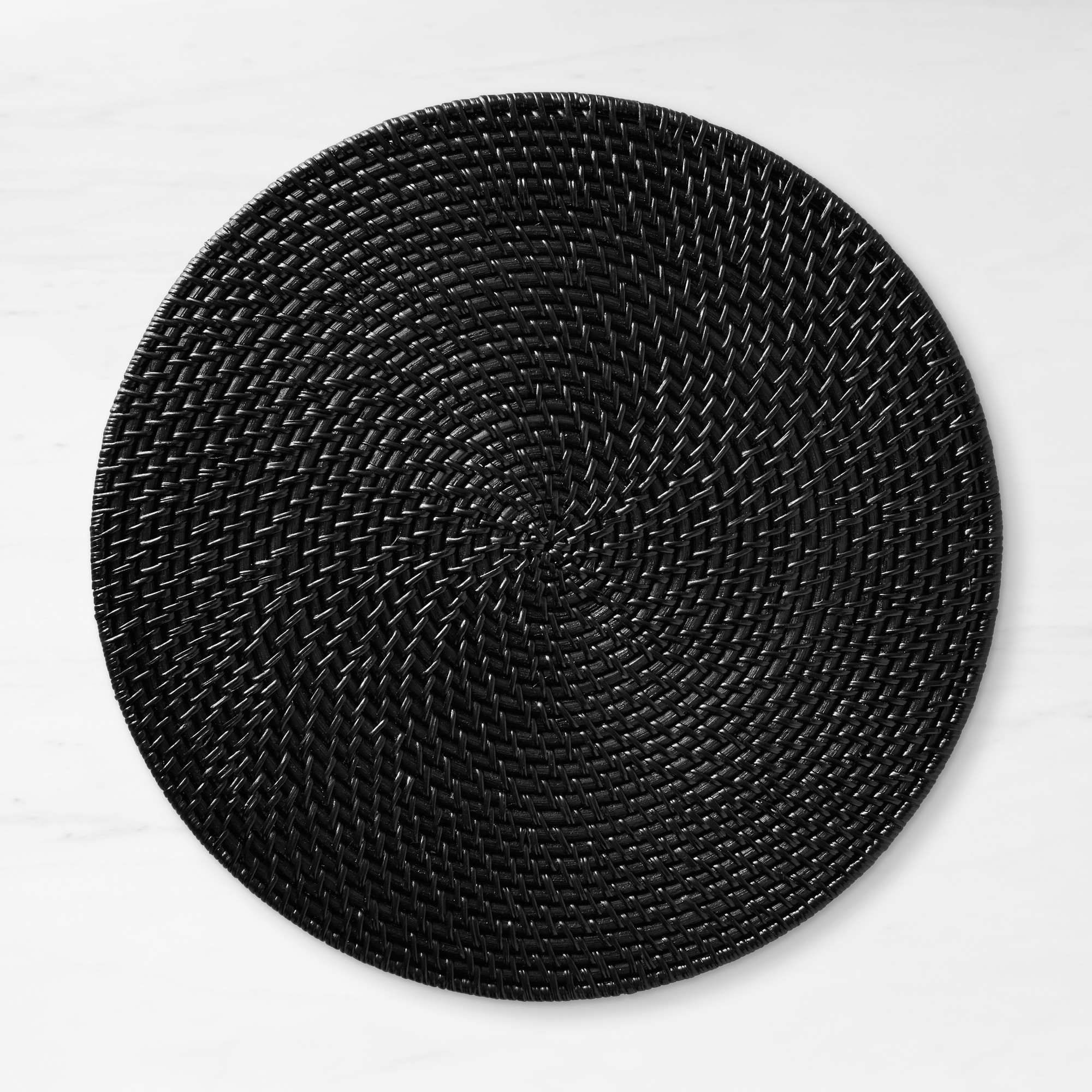 Black Woven Hapao Round Placemat