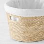 Hold Everything Rattan Laundry Baskets, Oval
