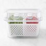 Hold Everything Fruit and Veggie Fridge Colander Storage Container Size M
