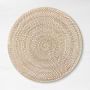White Woven Hapao Round Placemat
