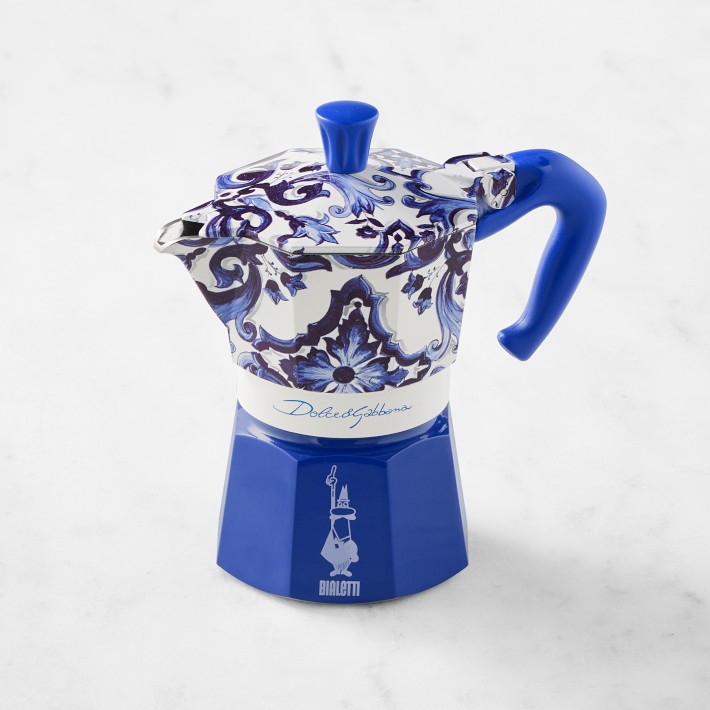 Bialetti Moka Dolce Gabbana Stovetop Espresso Maker Blu Mediterraneo Williams Sonoma