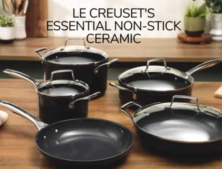 Le Creuset Ceramic Nonstick Shallow Braiser with Glass Lid Williams