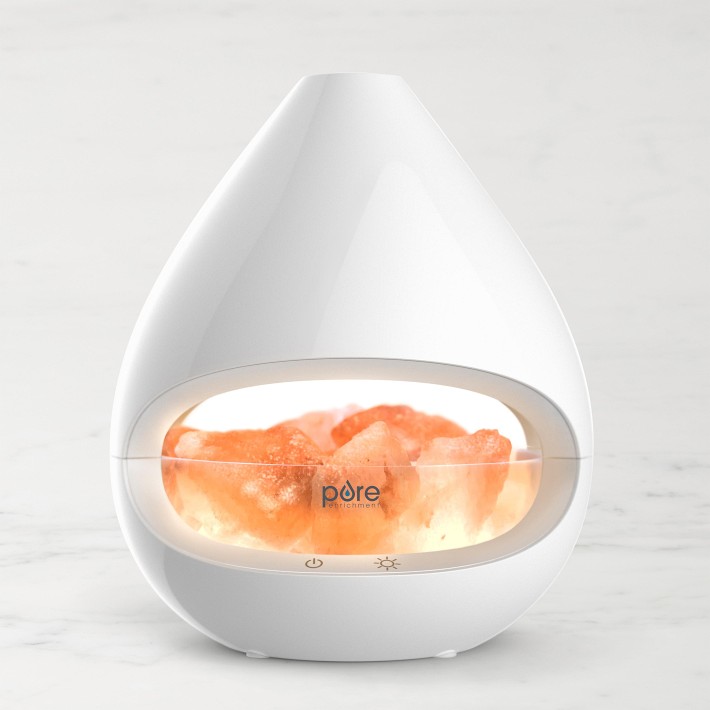 Pure Enrichment PureGlow Crystal Himalayan Salt Rock Lamp &amp; Ultrasonic Oil Diffuser
