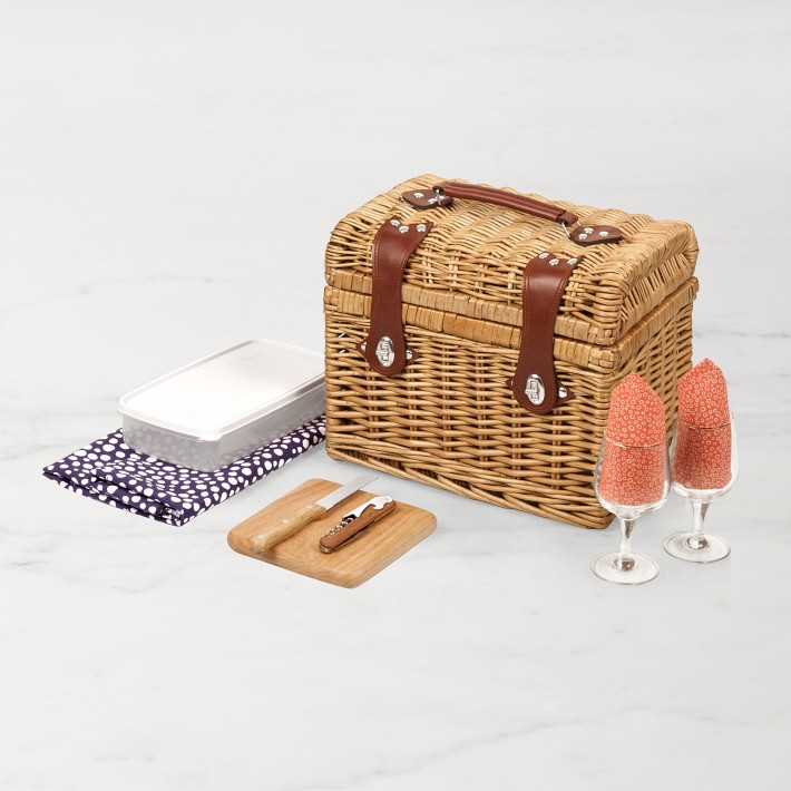 Tuscany Wine & Cheese Picnic Basket Williams Sonoma