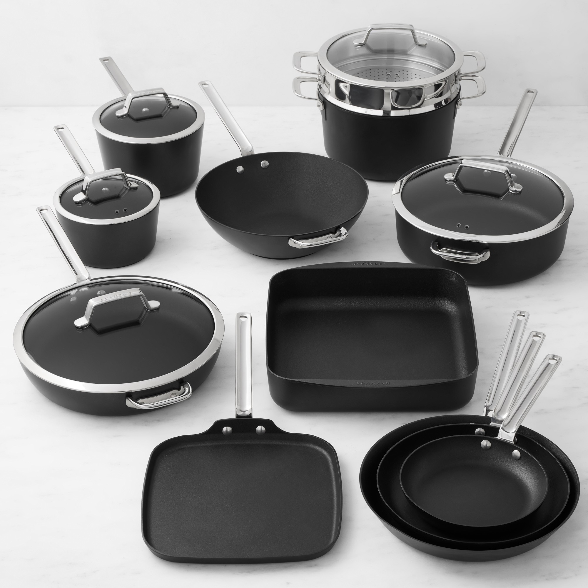 SCANPAN® TechnIQ Nonstick 17-Piece Cookware Set