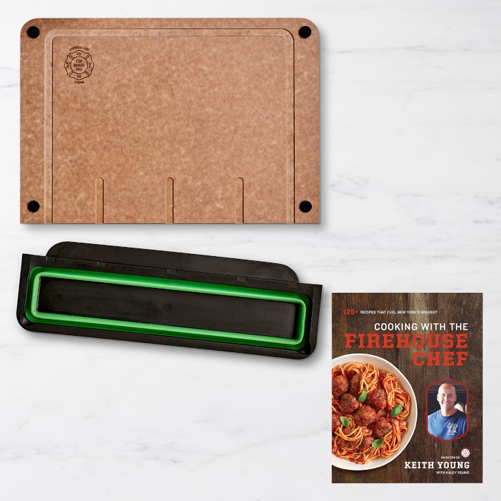 Cup Board Pro with Green Cup and Firehouse Chef Cookbook